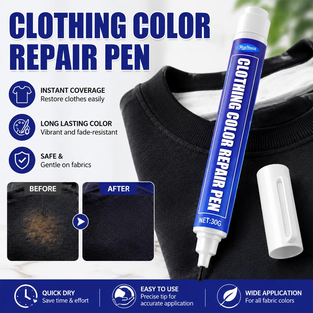Fountain Pen Ink - ปากกาซ่อมผ้า หมึกถาวรไม่ซีดจาง ซ่อมแซมได้ทันทีสำหรับเสื้อผ้า กางเกงยีนส์ ชุดสูท ปากกา