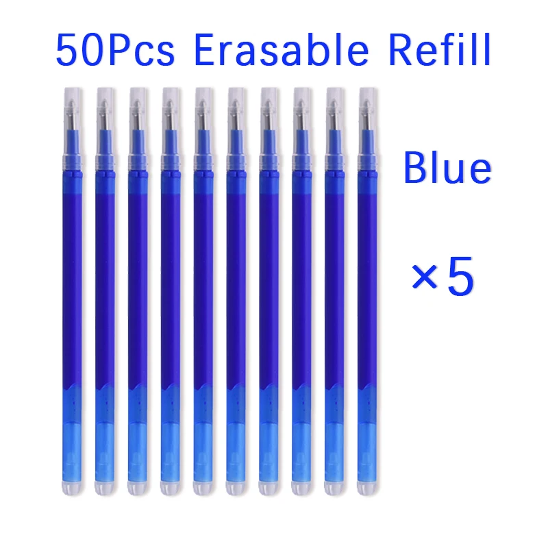 Gel Ink Pen Set - 50ชิ้น/เซ็ต0.7Mm Erasable Pen Rod Magic Erasable
