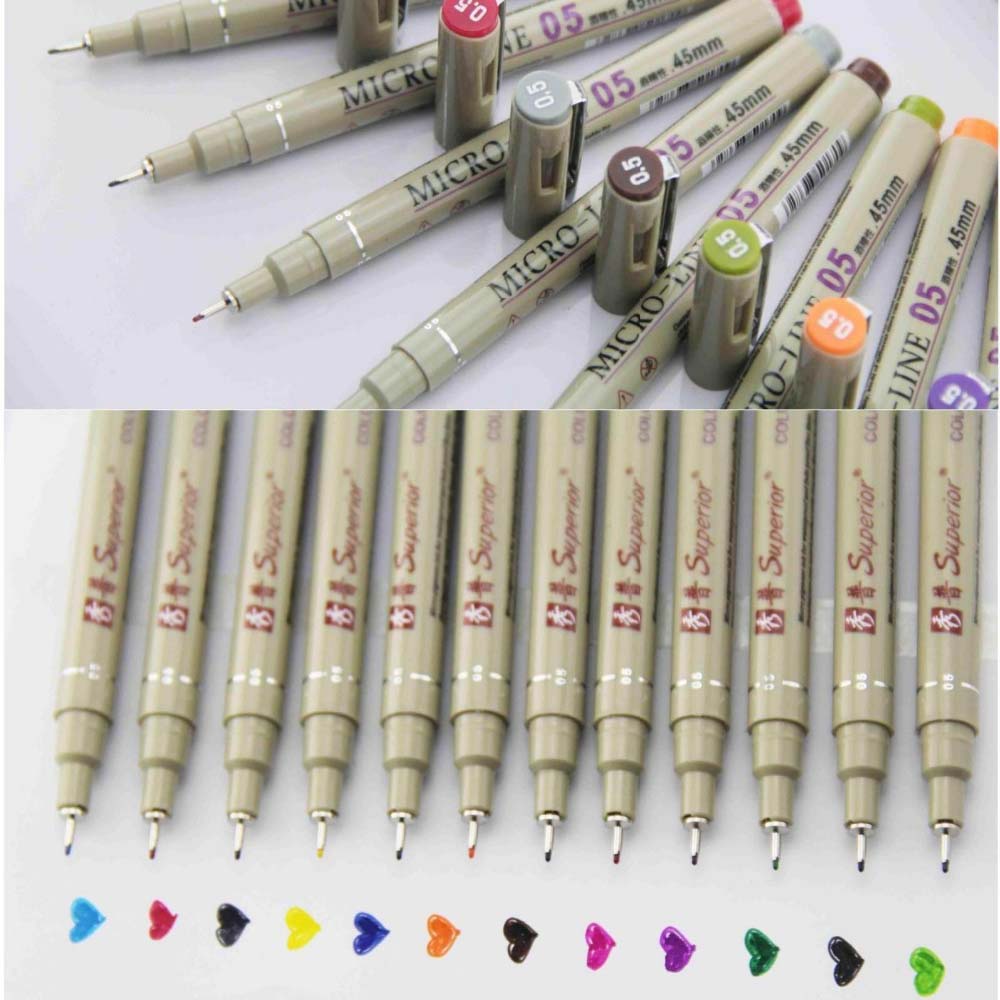Copic Marker Sketch - 12 สีมีรูพรุน-Point ปากกา Drawing Design Sketch