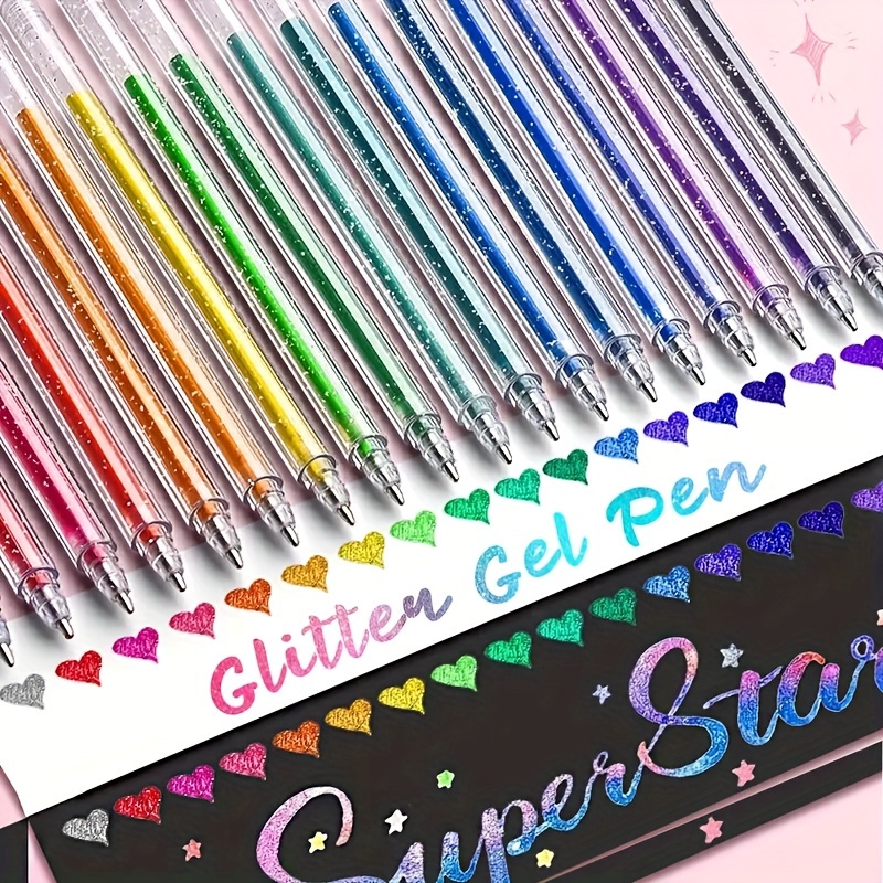 Gel Ink Pen Set - ชุดปากกาเจลกลิตเตอร์พิเศษ 8/12/18 ชิ้น ประกอบด้วย 48 สี