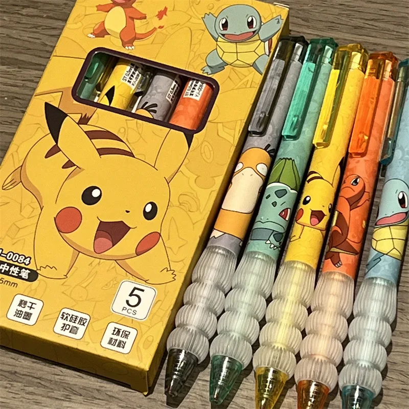 5pcs Pikachu ชุดปากกาเจล Pokem - Gel Ink Pen Set บทวิจารณ์และราคา