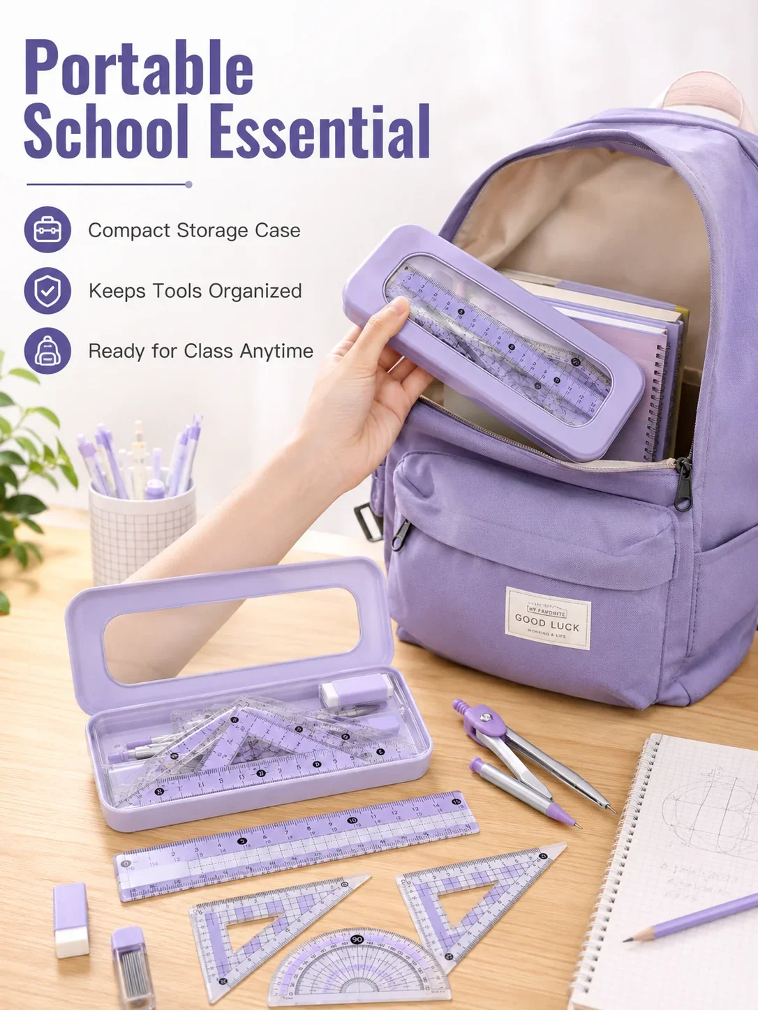 ชุดเครื่องมือเรขาคณิต 8 ชิ้นสำ - Compass Geometry Set บทวิจารณ์และราคา