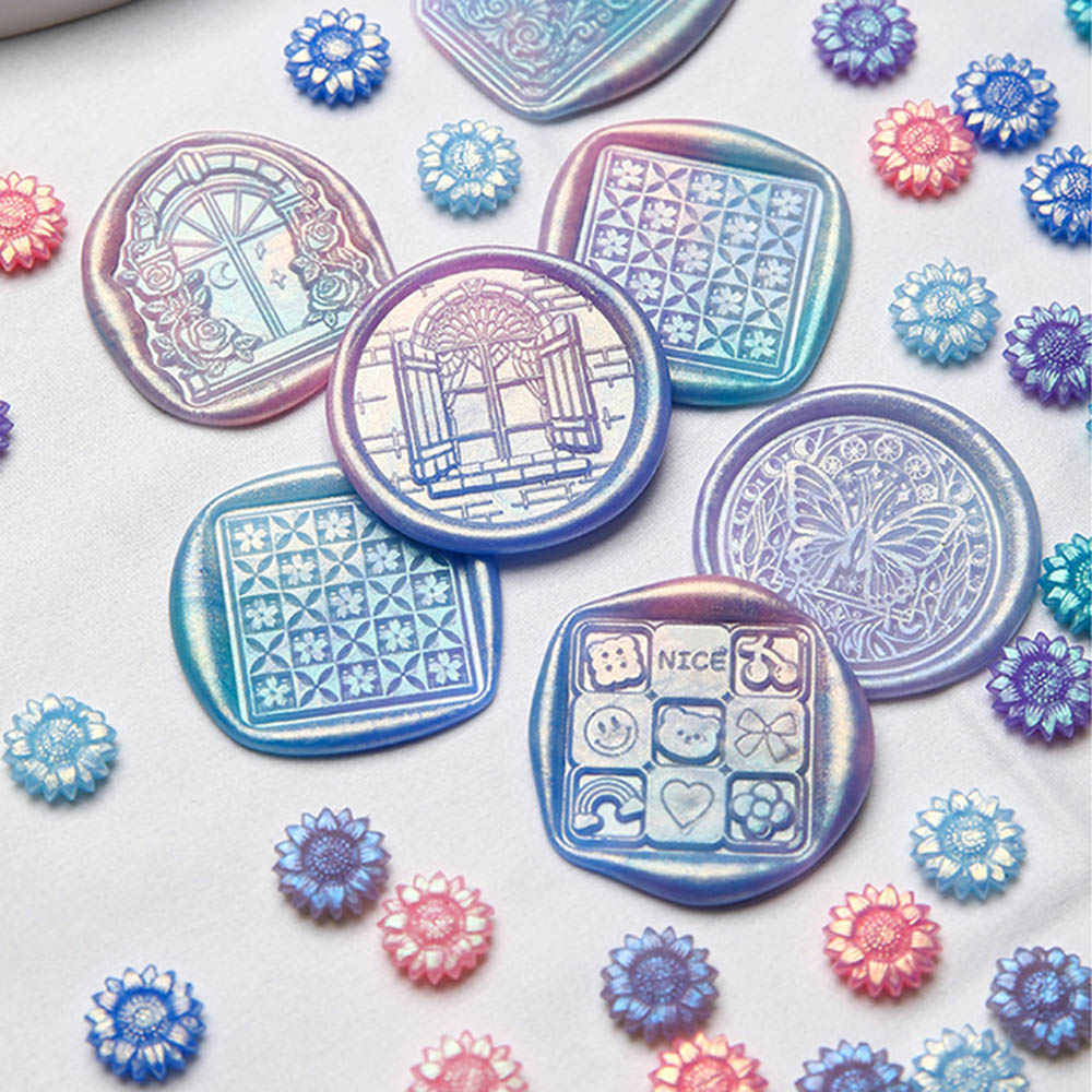 100pcs สีผสม Glitter Dreamy Au - Wax Seal Stamp Kit บทวิจารณ์และราคา