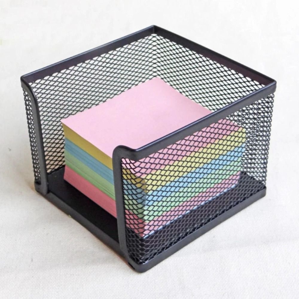กล่องกระดาษตาข่ายสีดำกล่องใส่ก - Sticky Note Cube บทวิจารณ์และราคา