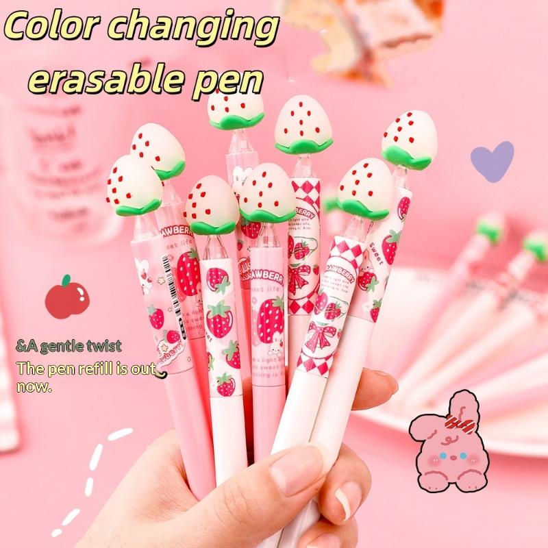 ชุดปากกาเจลลบได้ลายสตรอว์เบอร์ - Gel Ink Pen Set บทวิจารณ์และราคา