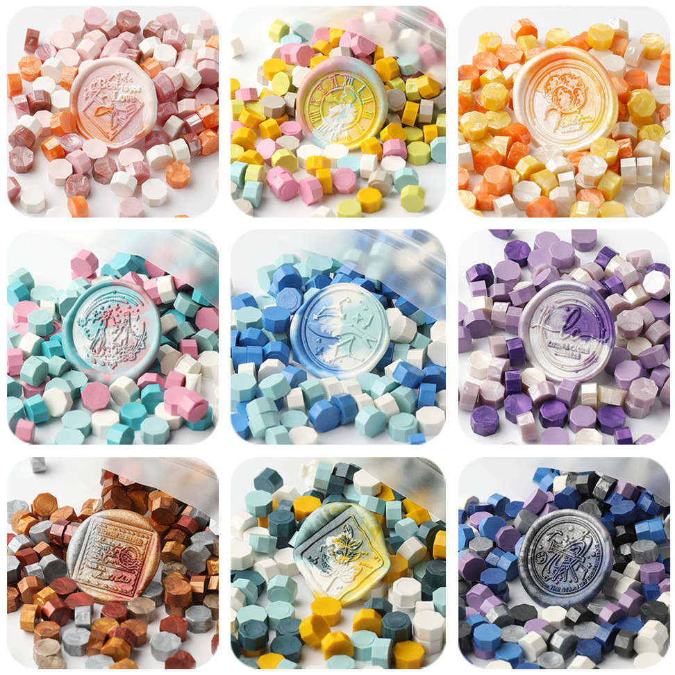 200 ชิ้น/ถุงแปดเหลี่ยมผสมสีขี้ - Wax Seal Stamp Kit บทวิจารณ์และราคา
