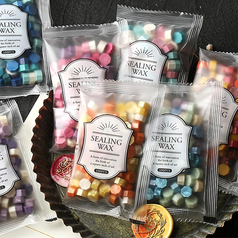 200 ชิ้น/ถุงแปดเหลี่ยมผสมสีขี้ - Wax Seal Stamp Kit บทวิจารณ์และราคา
